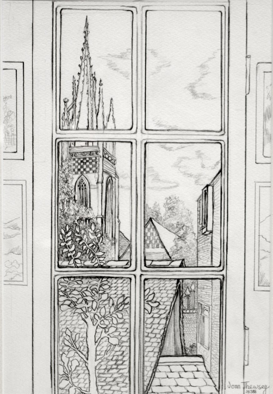 Igreja Marlow, 2015 (lápis) de Joan Thewsey