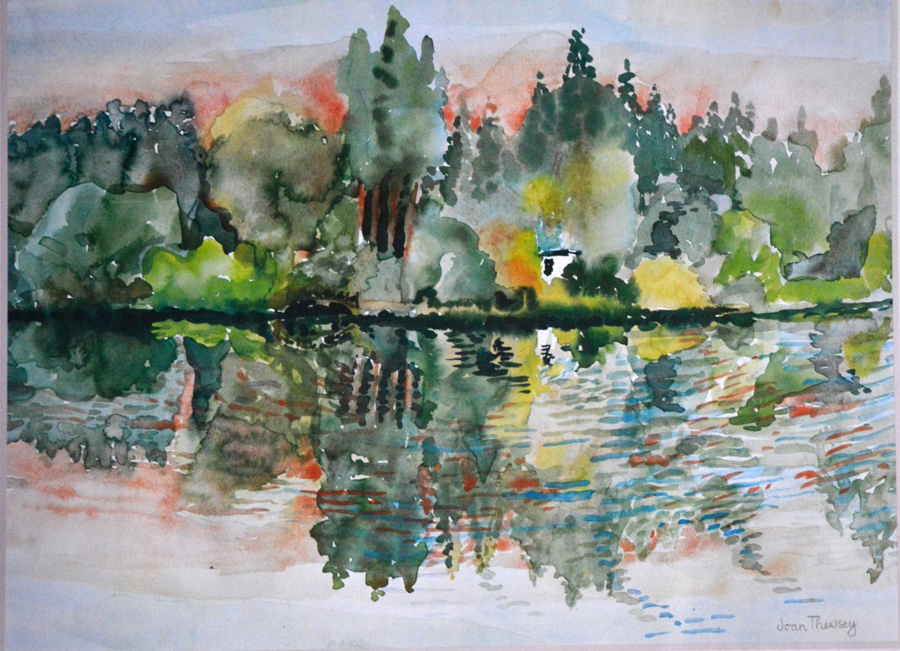 O lago ao pôr do sol, Bremes les Ardres, 2000, de Joan Thewsey