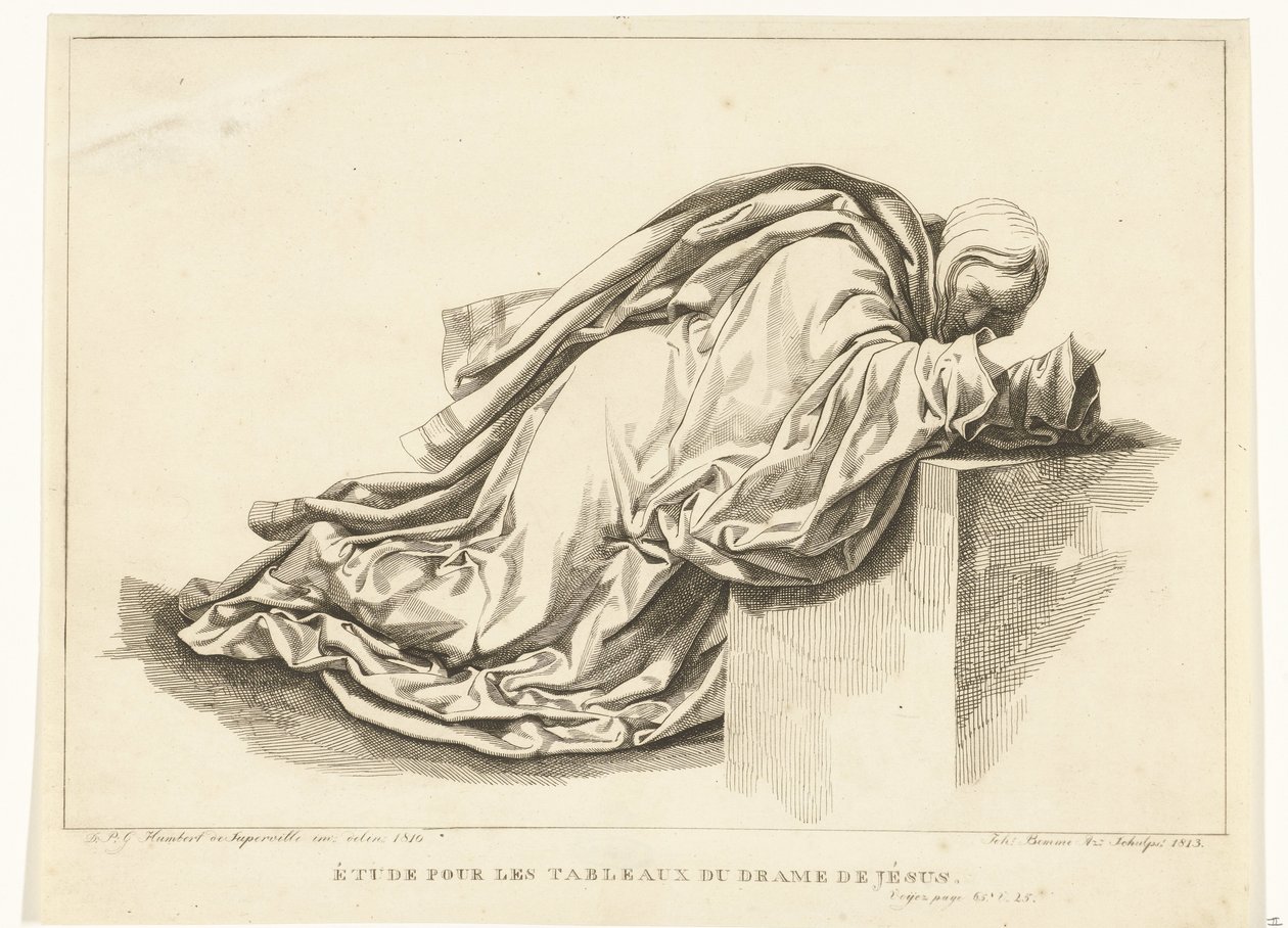 Geknielde figuur
Estudo para as pinturas do drama de Jesus (título sobre o objecto) de Joannes Bemme