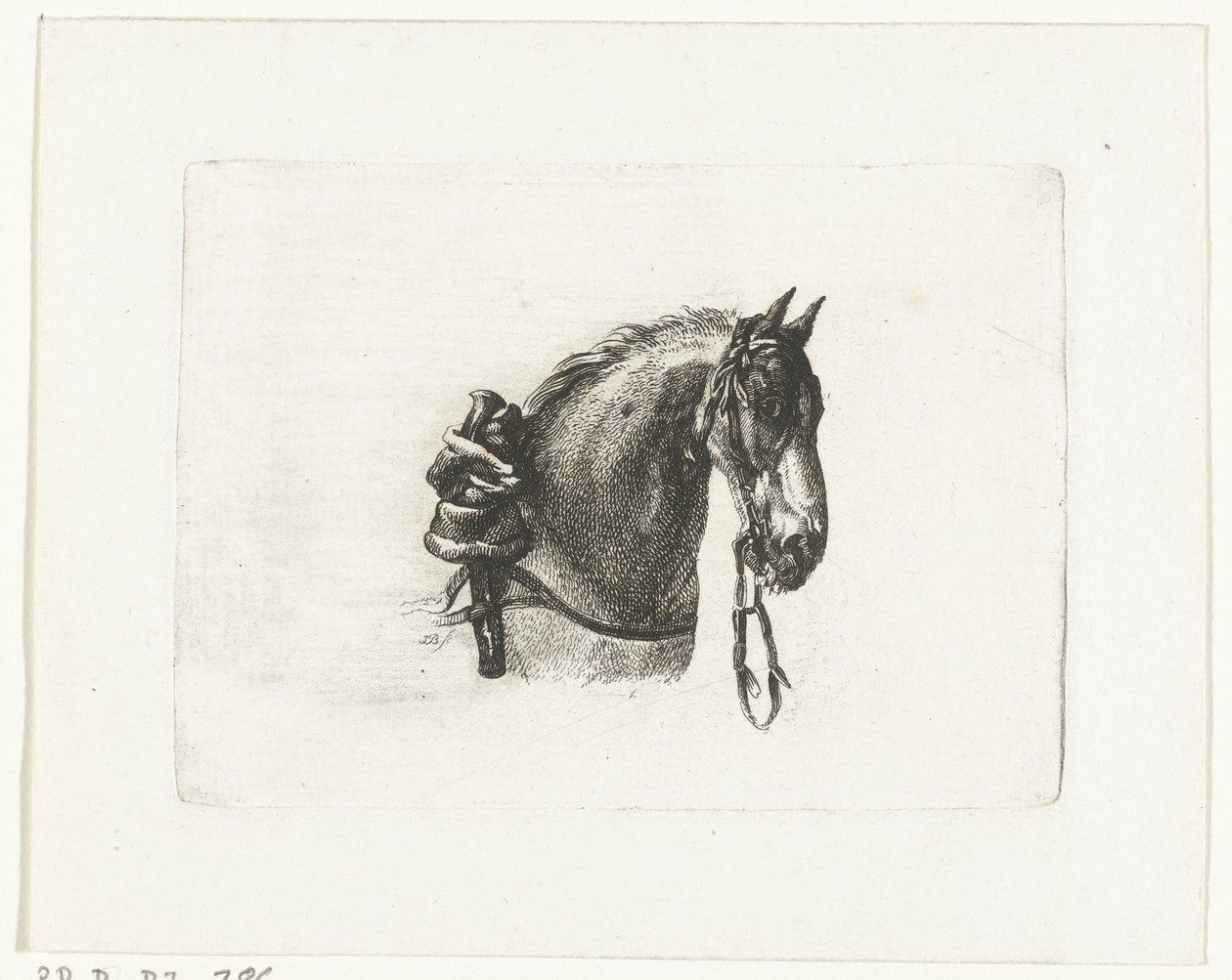 Cabeça de cavalo à direita Cabeças de cavalo após Dirk Langendijk (título da série) de Joannes Bemme