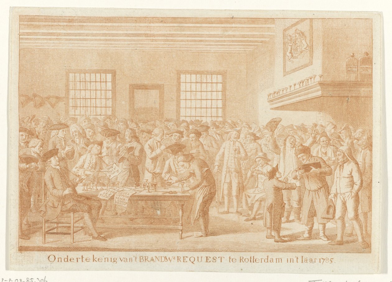 Assinatura do pedido de Brandy em Roterdão, 1785
Assinatura de 