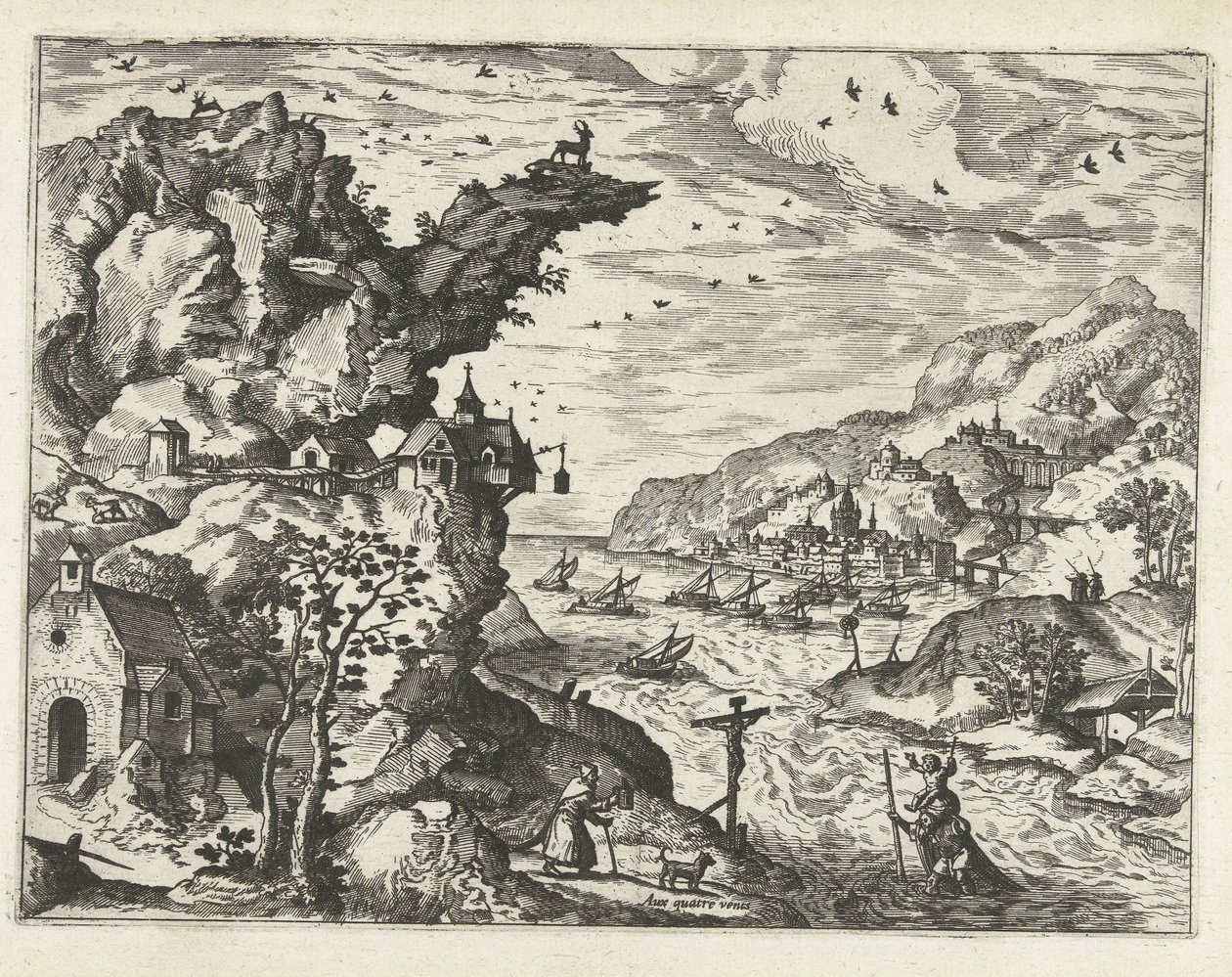 Paisagem com São Cristóvão
Paisagens, paisagens marinhas e paisagens urbanas imaginativas (título da série) de Joannes van Doetechum (I) (attributed to)
