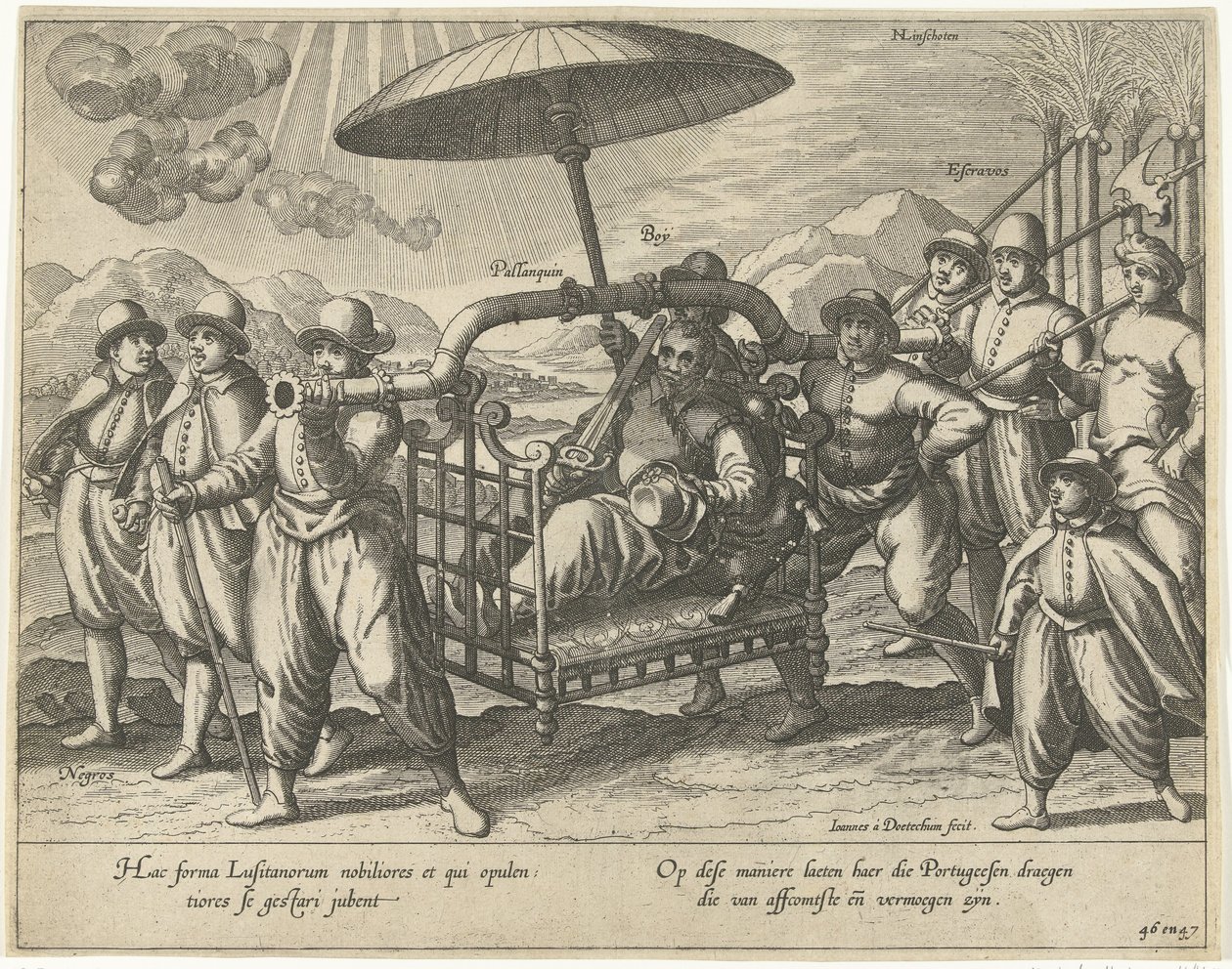 Português numa cadeira de sedan de Joannes van Doetechum (I)