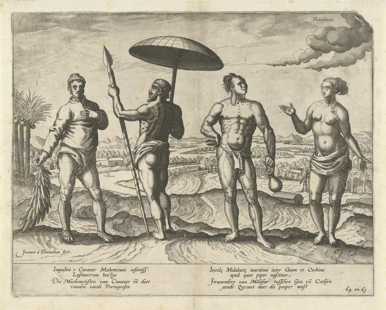 Dois homens de Cananor e um casal de Malabar de Joannes van Doetechum (I)