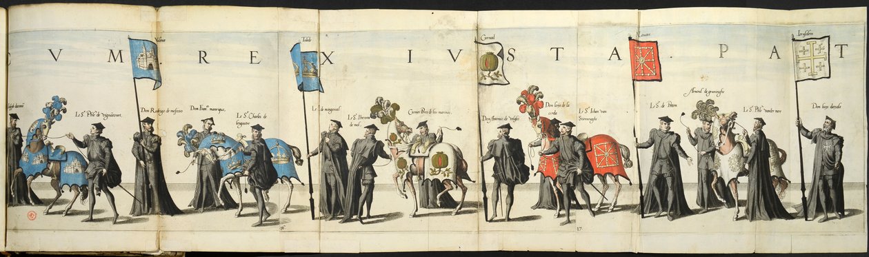 Cortejo fúnebre em Antuérpia por ocasião da morte do imperador Carlos V, 1558, 1559. de Joannes van Doetecum