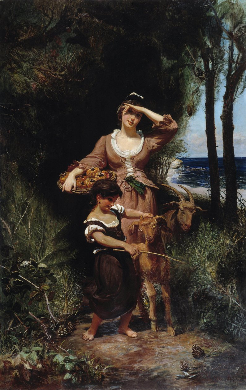 Chevrere by the Sea Painting de Joanny Rave (1827-1882) Dim. 219x139 cm. Menção obrigatória: Fondação de colecções de Provence, Marselha de Joanny Rave