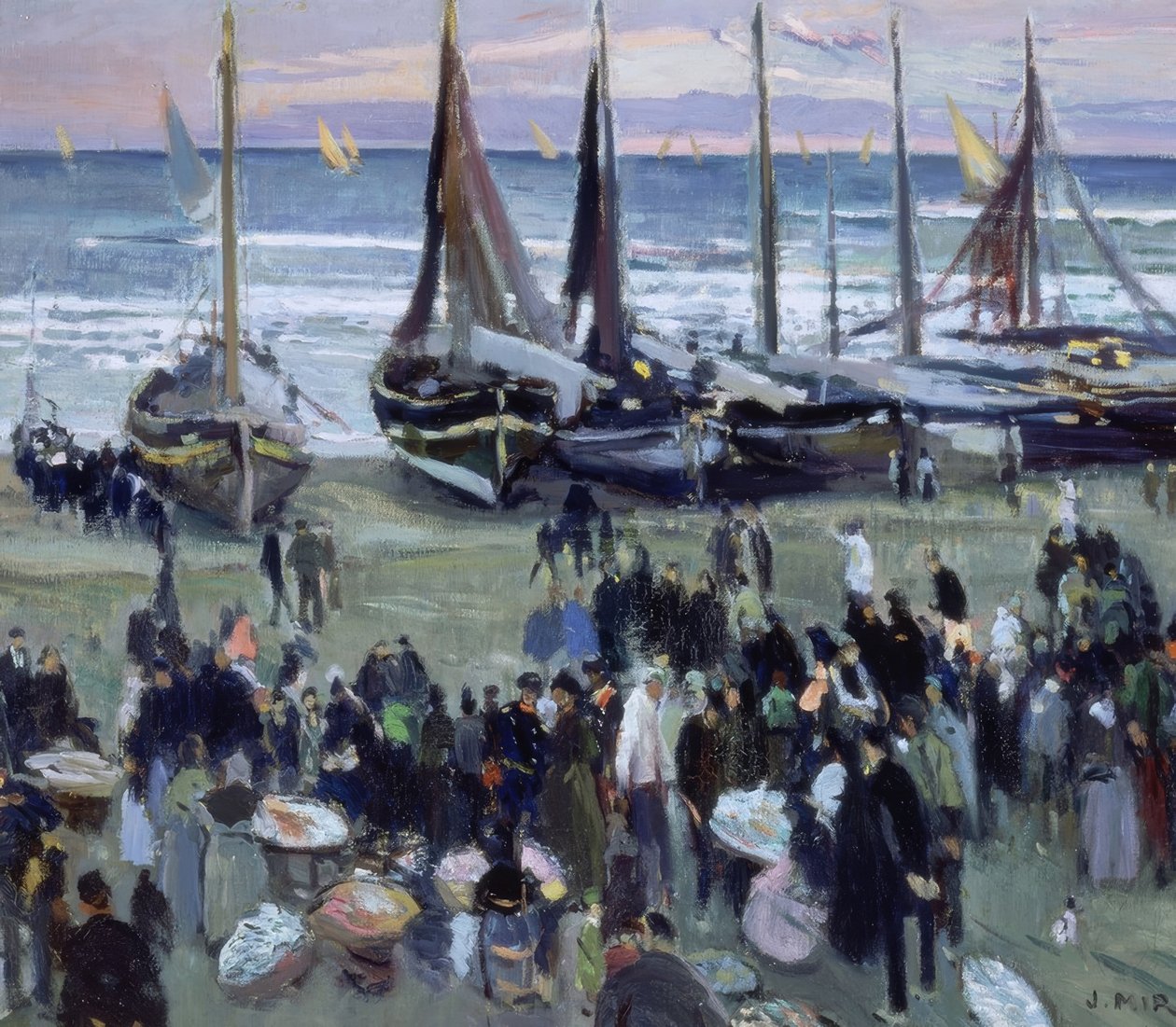 Mercado de peixe na praia de Joaquim Mir i Trinxet