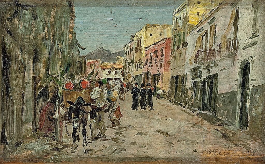 Um streetnEspanol espanhol: uma rua espanhola de Joaquín Sorolla