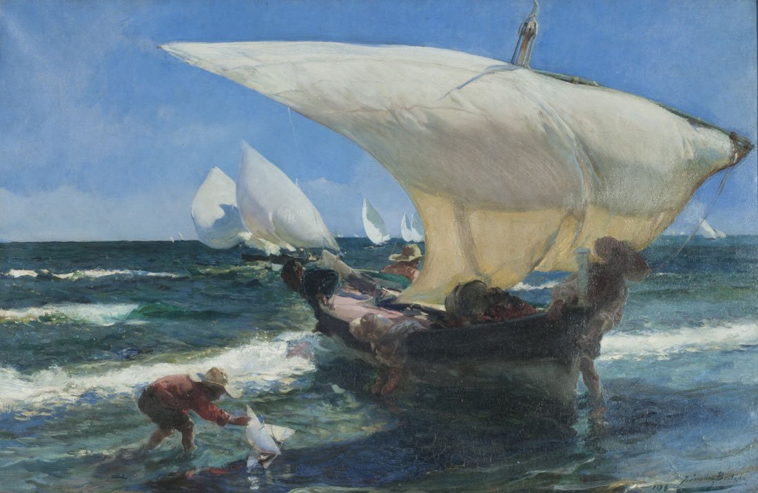 Na costa valenciana de Joaquín Sorolla