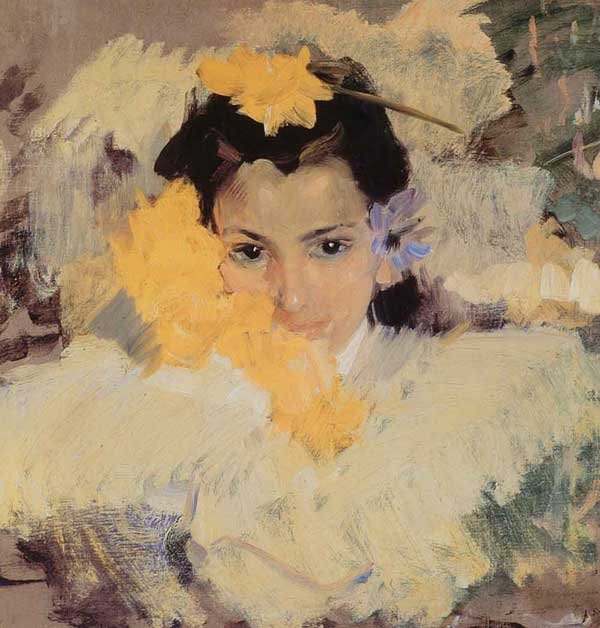 Girl with flowersnEspanol: Nina con floresnPortugues: Menina com floresn de Joaquín Sorolla