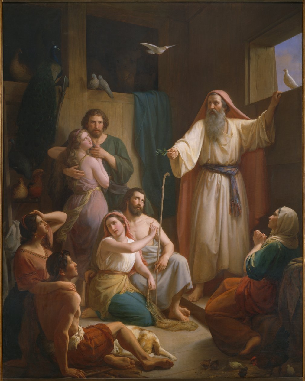 Interior da Arca de Noé, 1857 de Joaquin oe Joaquim Ramirez