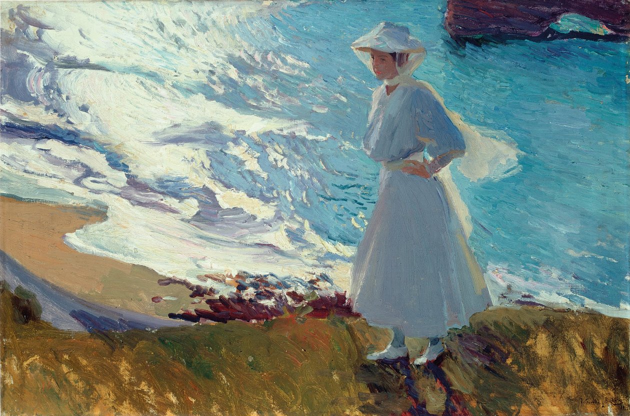 María na praia de Biarritz ou Contra-luz de Joaquín Sorolla