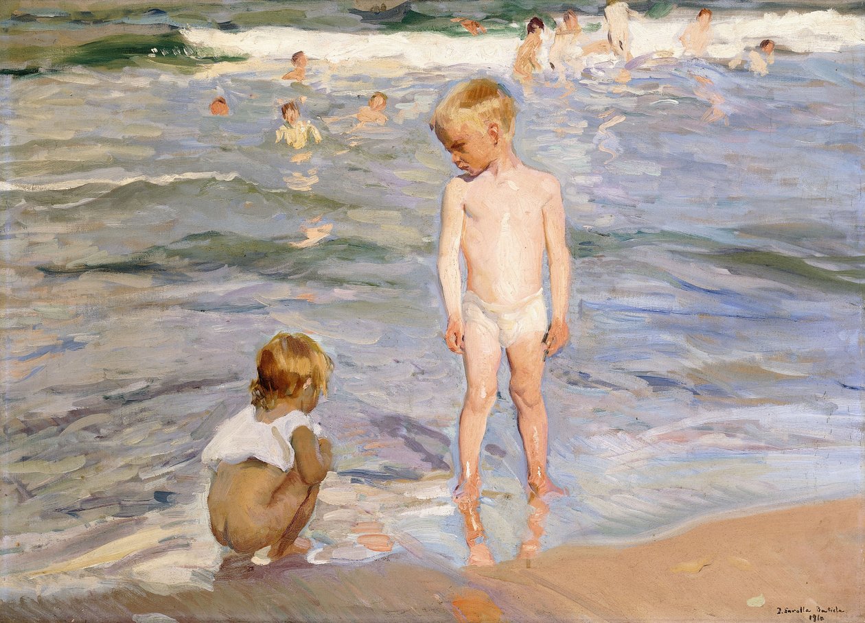 Sol da tarde, Valencia Beach, 1910 de Joaquín Sorolla