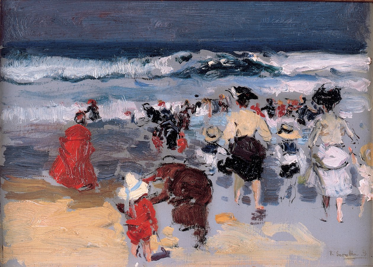 Praia em Biarritz, 1906 de Joaquín Sorolla