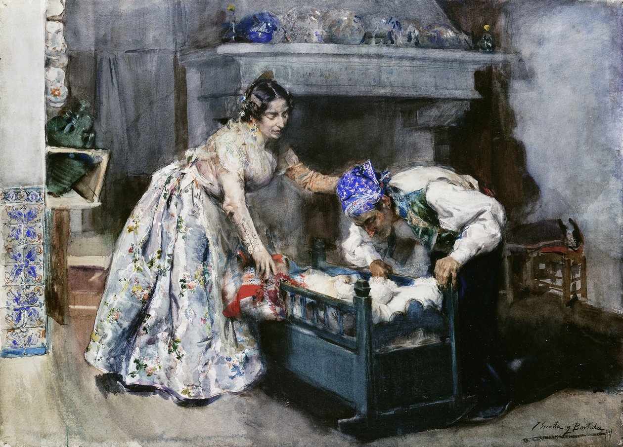 Cuidado para não acordá-lo; Cuidado, no le Despiertes, de Joaquín Sorolla