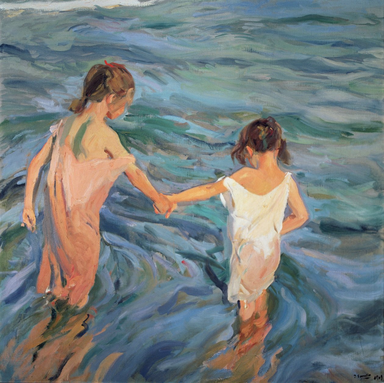 Crianças no mar de Joaquin Sorolla y Bastida
