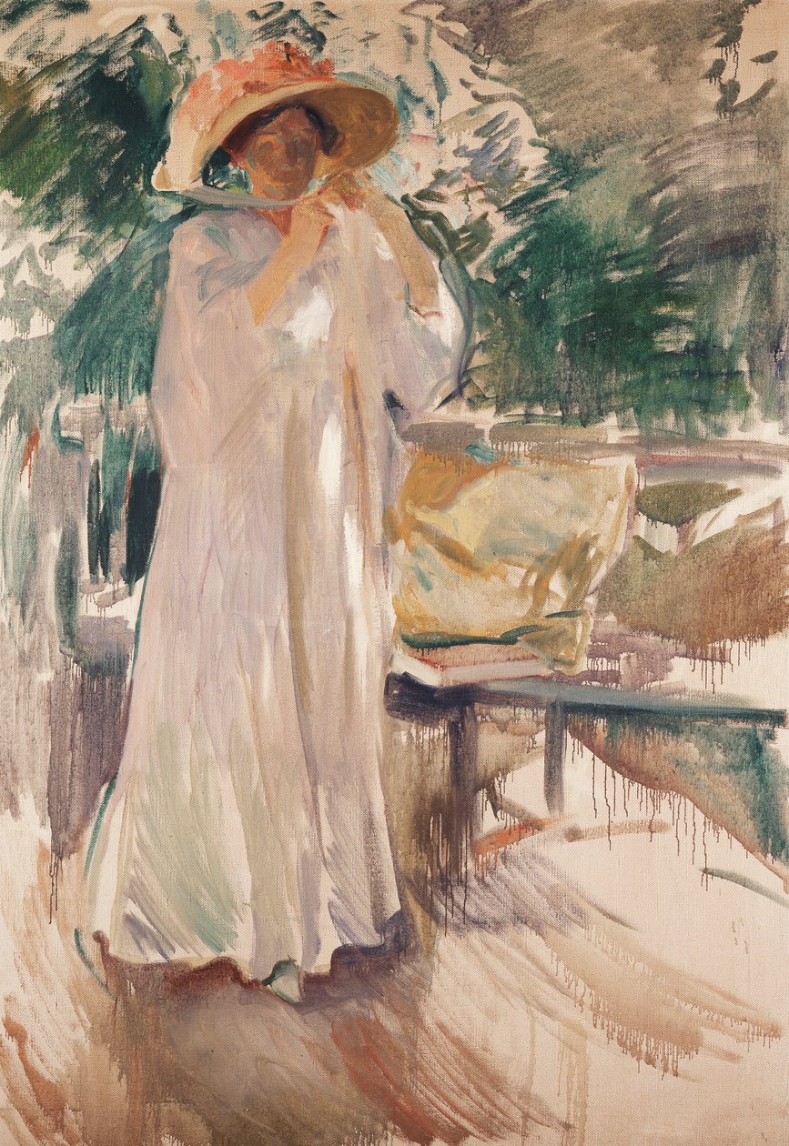 Clotilde em seu jardim, 1910 de Joaquín Sorolla