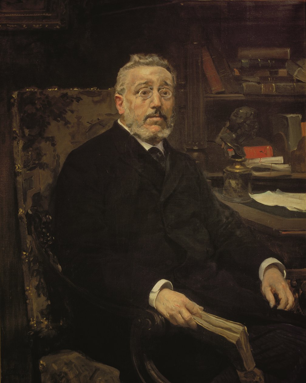 Retrato de Cristino Martos, político espanhol de Joaquin Sorolla y Bastida