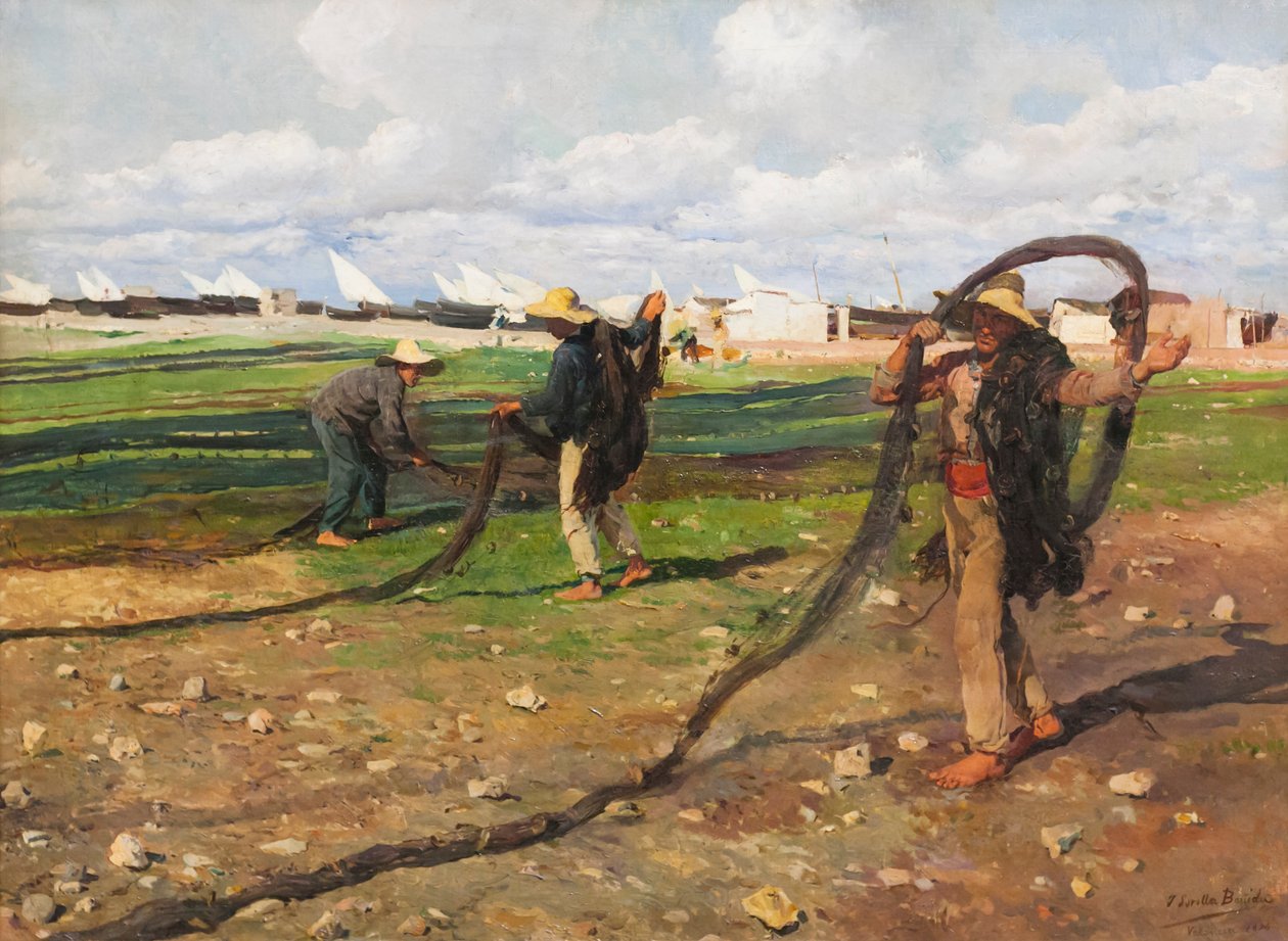 Puxar as redes de pesca de Joaquin Sorolla y Bastida