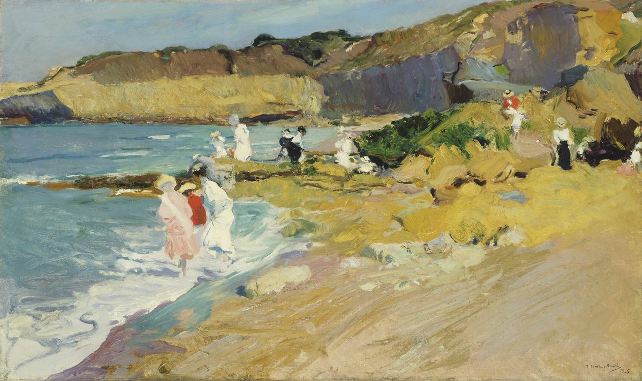 Rochas no farol, Biarritz de Joaquin Sorolla y Bastida