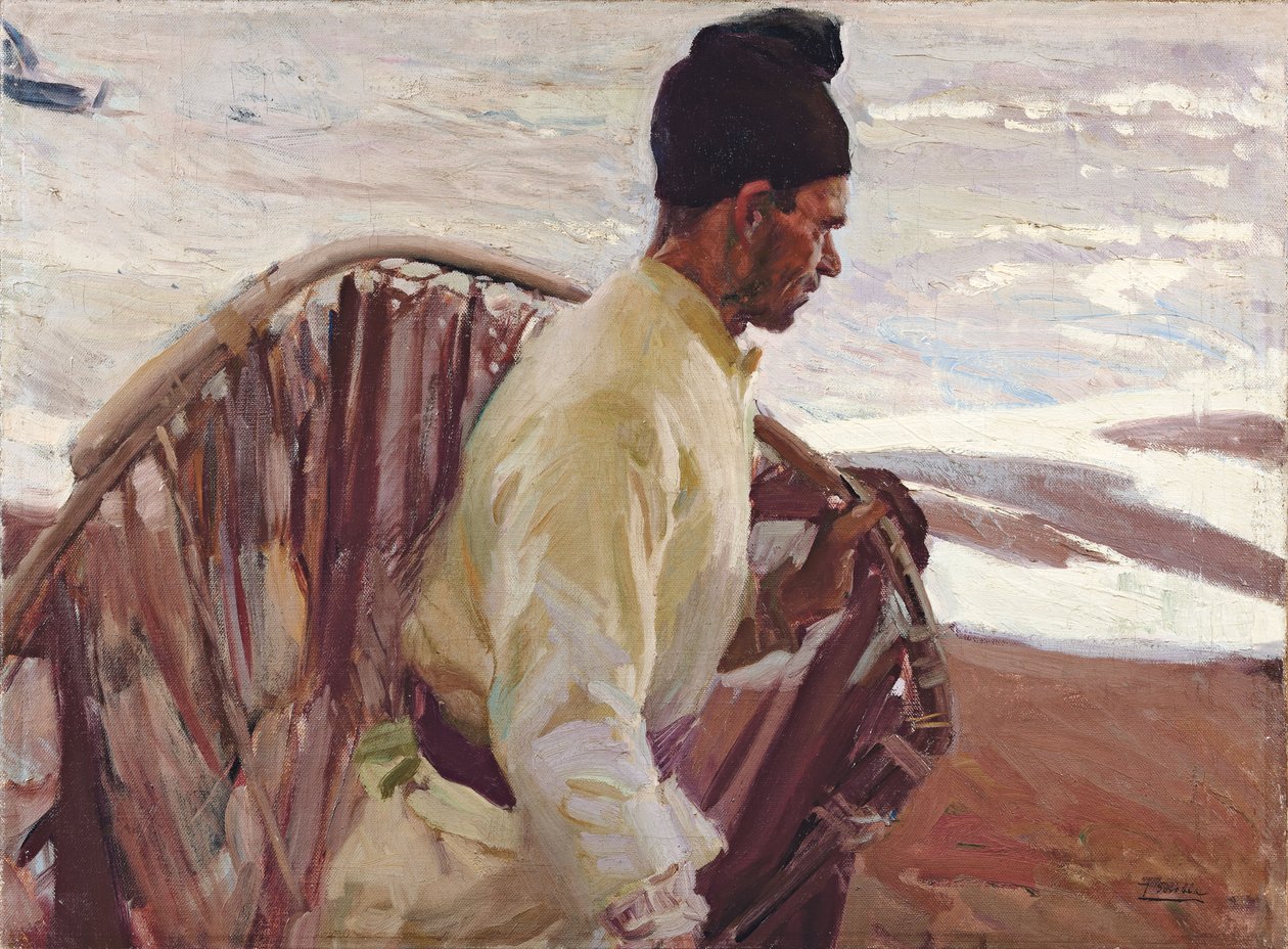 Pescador de Camarão, Valência; Pescador de camarão, Valência, 1908 de Joaquín Sorolla