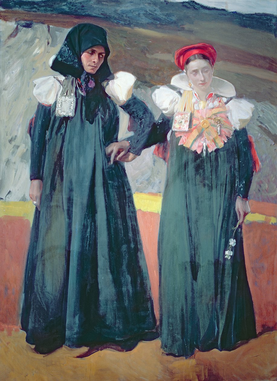Traje tradicional do Vale do Anso de Joaquin Sorolla y Bastida