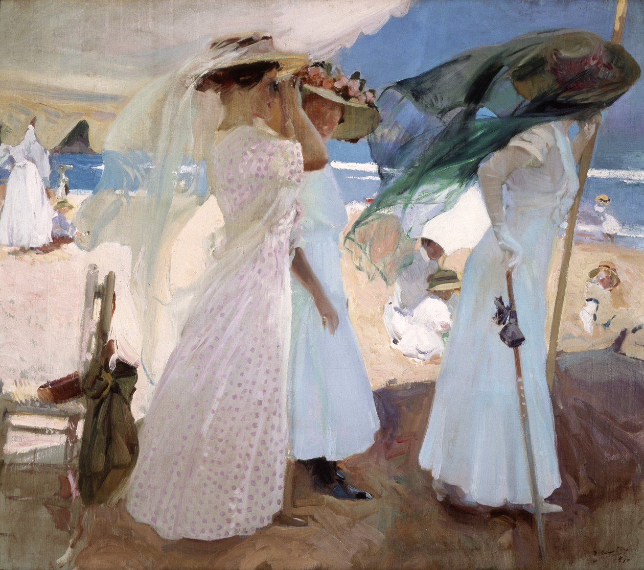 Sob o toldo, Zarauz de Joaquin Sorolla y Bastida