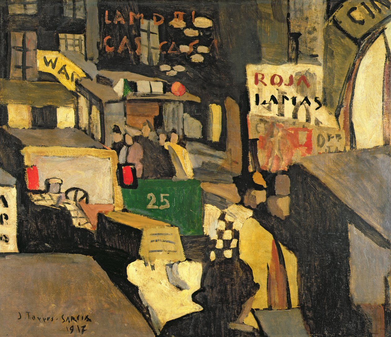 Cena de rua de Barcelona de Joaquin Torres Garcia
