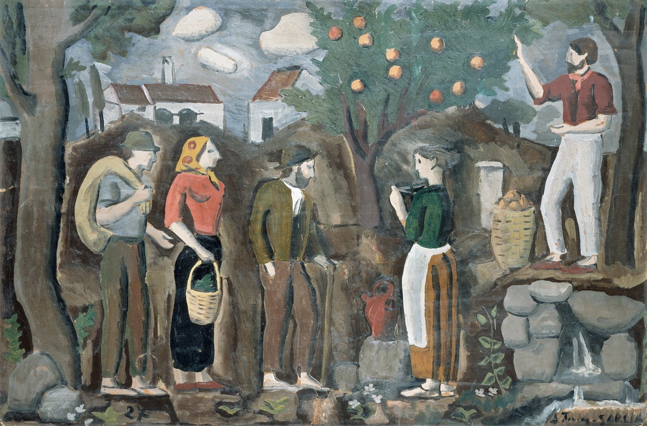 A colheita da maçã de Joaquin Torres Garcia
