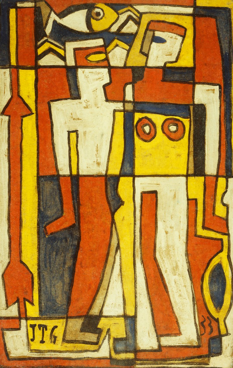 Two Figures; Dos Figuras de Joaquin Torres Garcia
