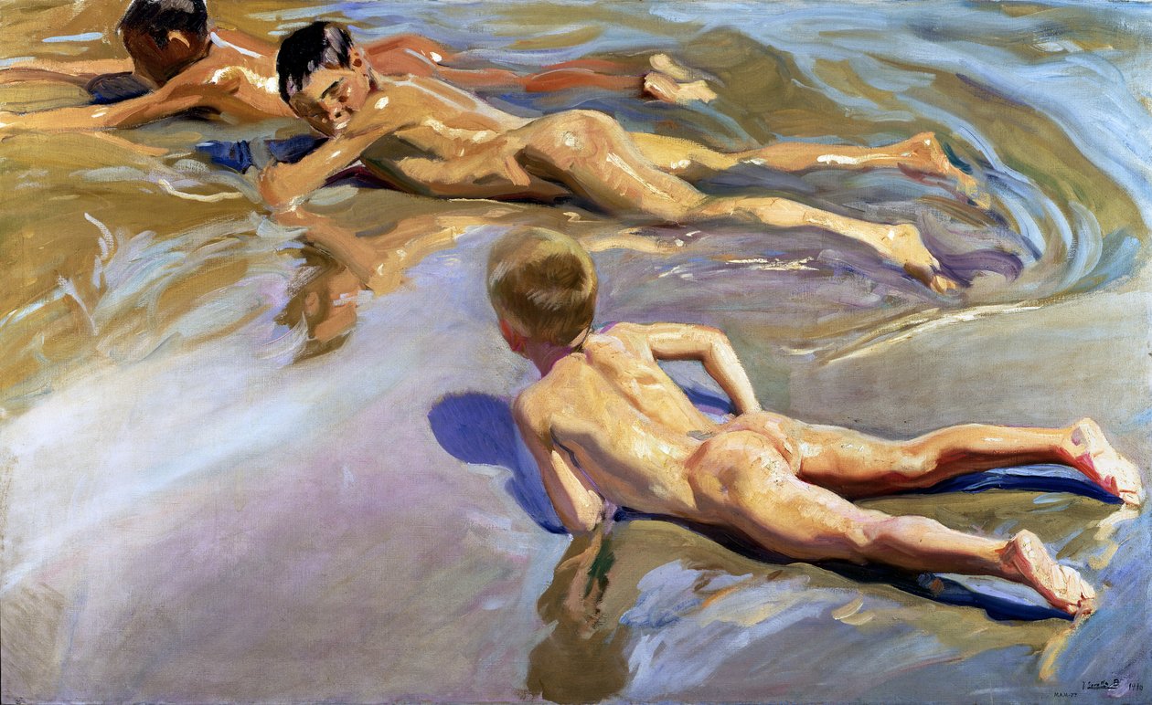 Crianças na praia, 1910 de Joaquín Sorolla