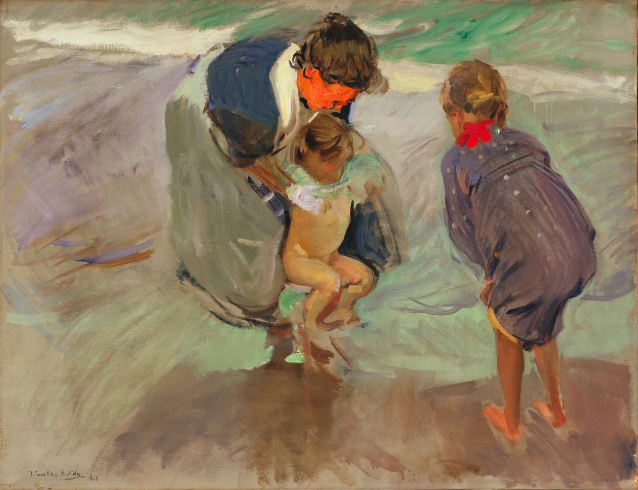 Na praia de Joaquín Sorolla