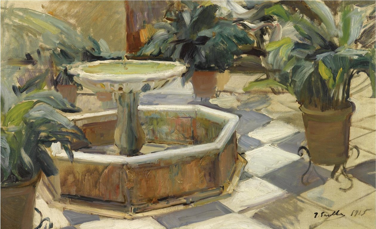 Fonte em um pátio sevilhano de Joaquín Sorolla