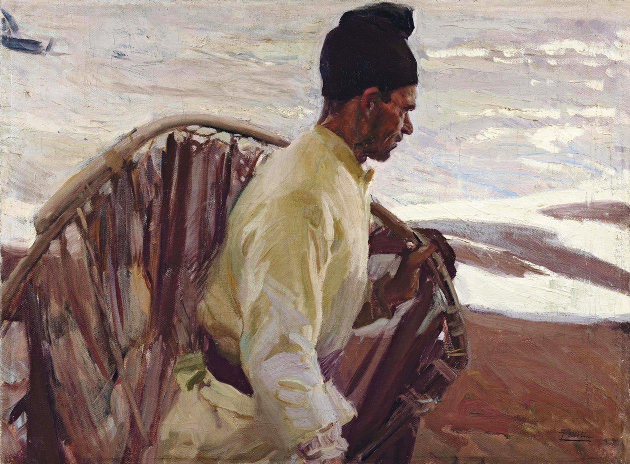Pescador de camarão, Valência de Joaquín Sorolla