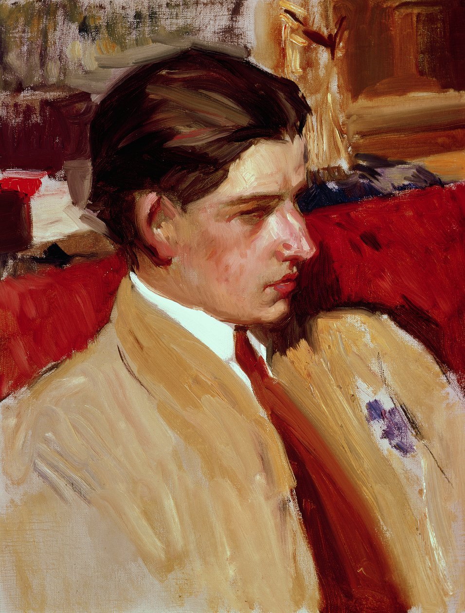 Auto-retrato no perfil de Joaquín Sorolla
