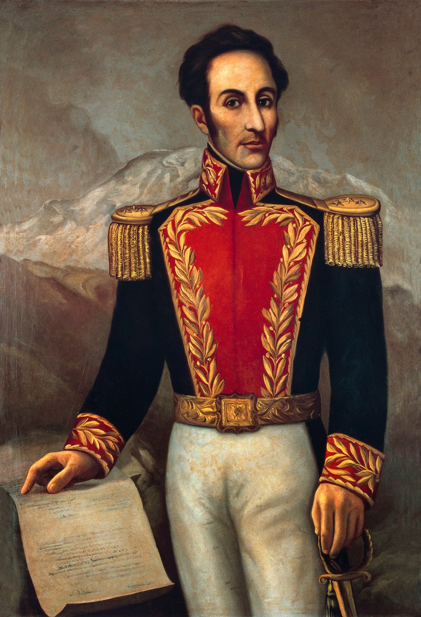 Simon Jose Antonio Bolivar (1783-1830), General e estadista da América do Sul de Joaquín Pinto