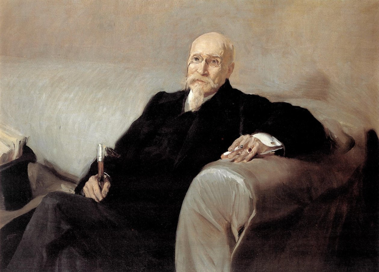 Espanhol: Retrato de José Echegaray (1832-1916) Retrato de José Echegaray de Joaquín Sorolla