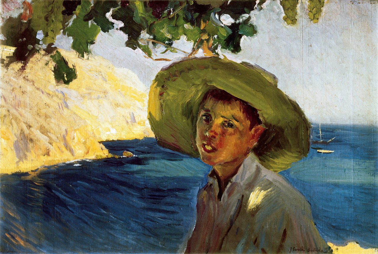 O menino com o sombrero, final do século XIX - início do século XX (óleo sobre tela) de Joaquín Sorolla