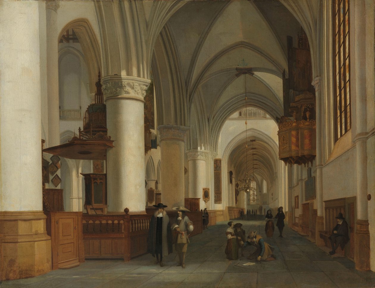 Interior da Igreja de St Bavo em Haarlem de Job Adriaensz Berckheyde