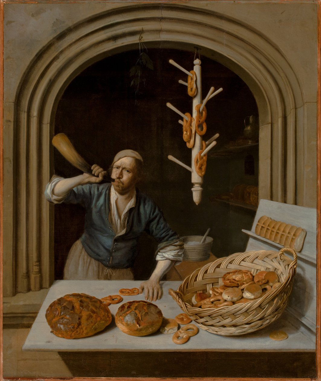 O padeiro, c.1681 de Job Berckheyde