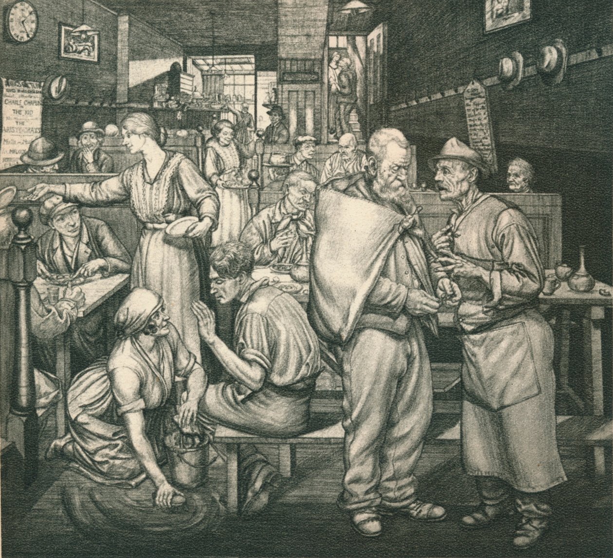 Casa de alimentação, Chelsea, c1911-1924, 1924 de Job Nixon