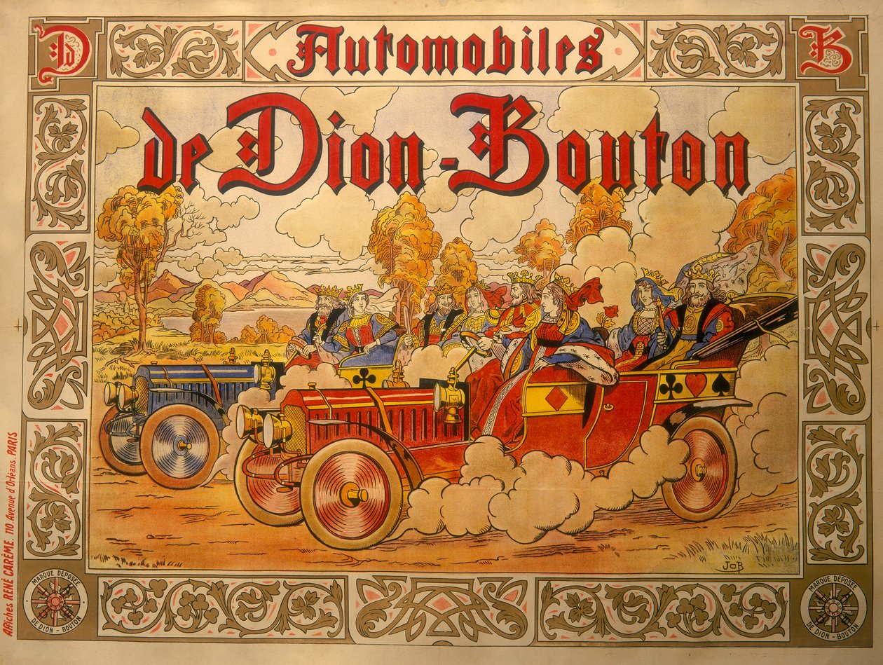 Cartaz publicitário carros De Dion Bouton, c1920s de Job Nixon