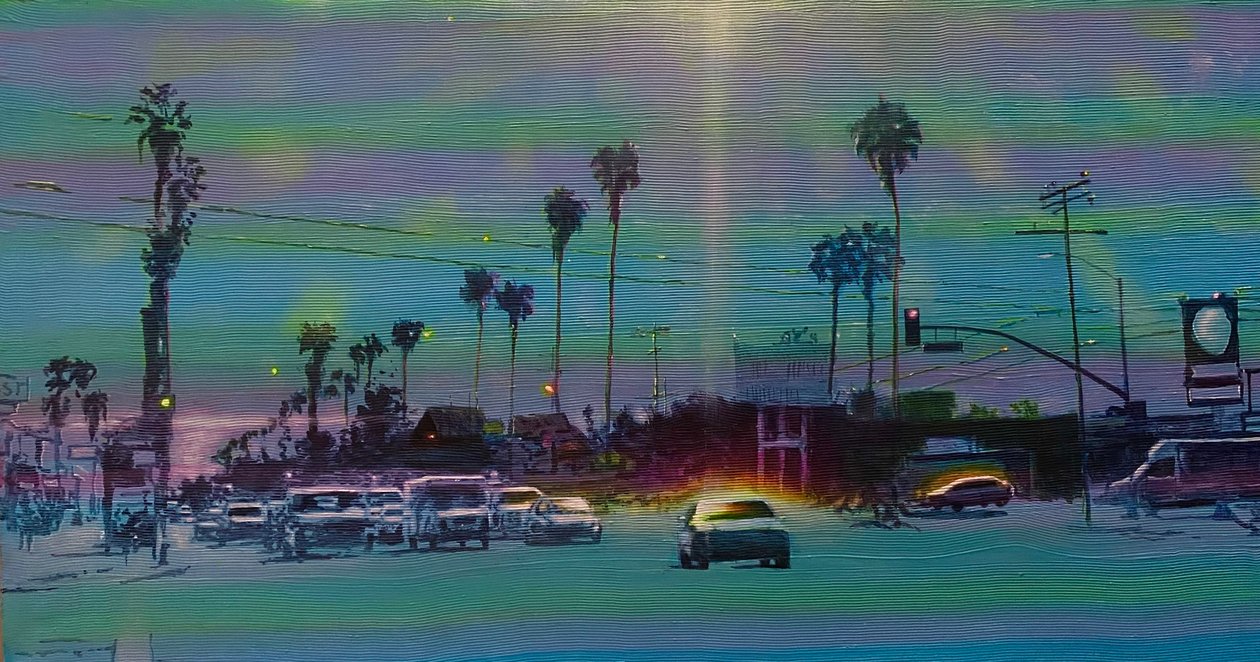San Fernando Valley 7, c.2024 (acrílico sobre painel) de Joby Hickey