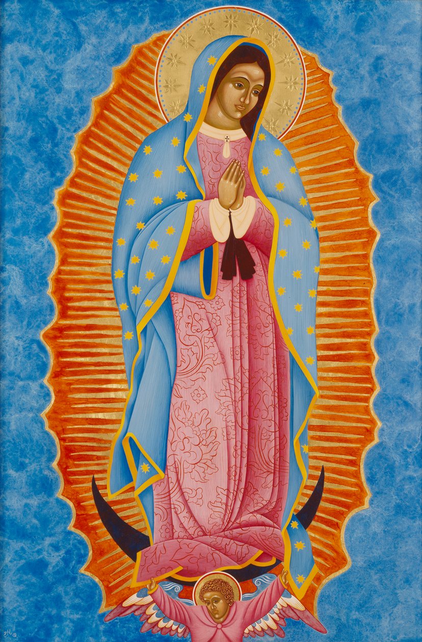 Guadalupe, 2005 (têmpera de ovo e ouro de 24k sobre madeira) de Jodi Simmons