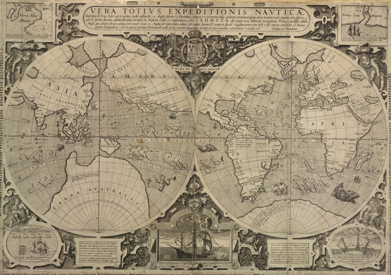 Viagem mundial de Drake de 1577-80, Vera Totius Expeditionis Nautica de Jodocus Hondius