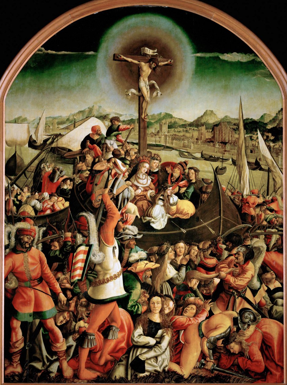 O martírio de Santa Úrsula de Joerg the Elder Breu