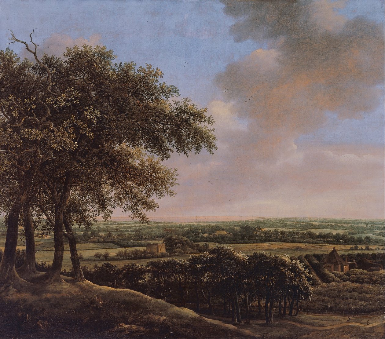Paisagem com quatro árvores de Johan de Lagoor