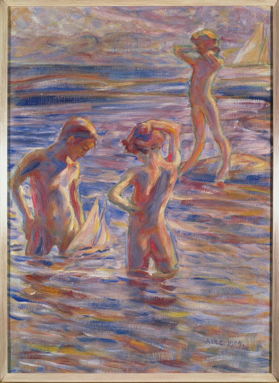 O pequeno clube de vela, 1909 de Johan Axel Gustav Acke