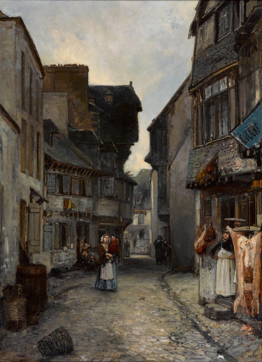 Uma rua em Landerneau de Johan Barthold Jongkind