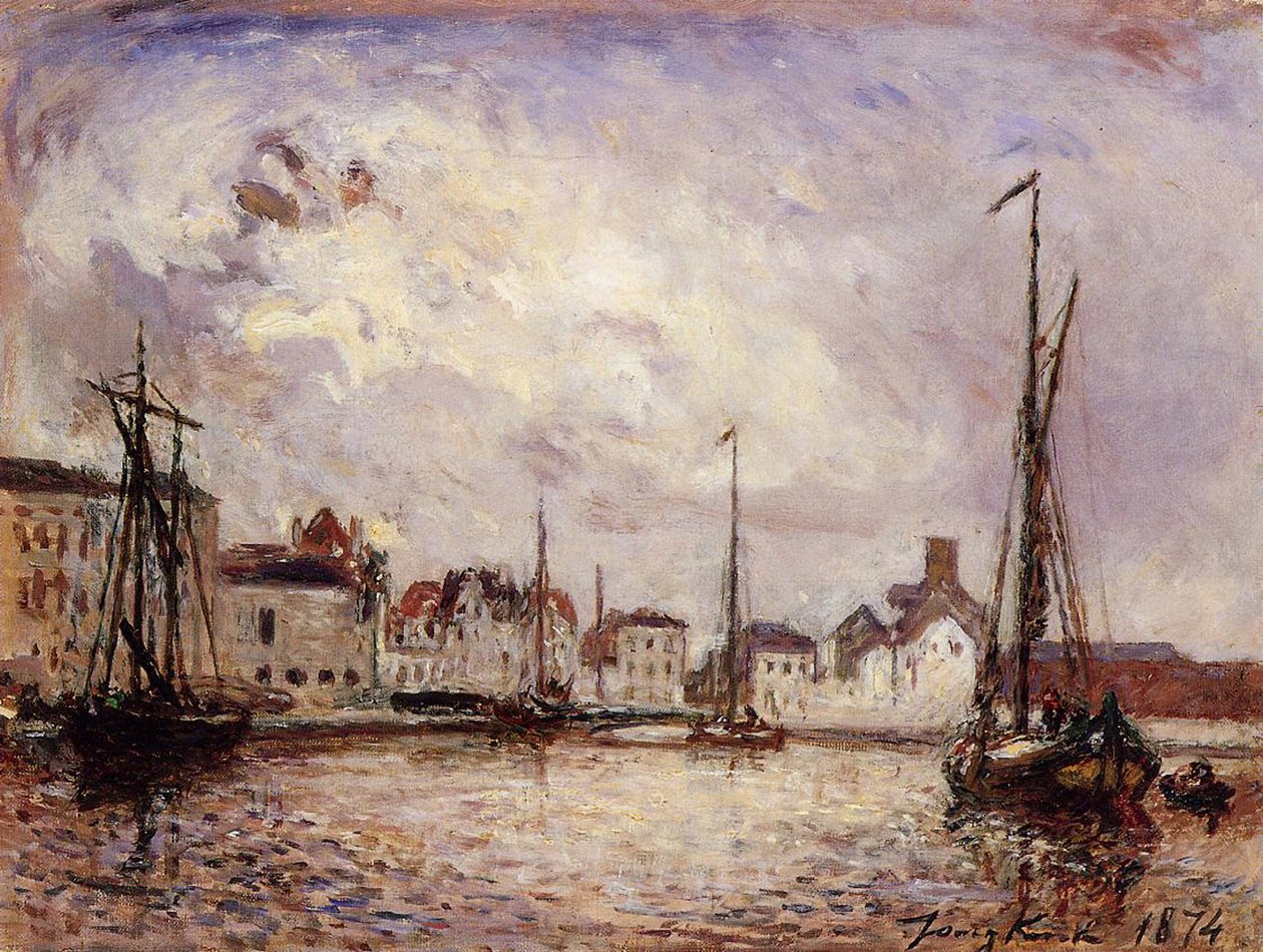 Bruxelas, o distrito do armazém, 1874 de Johan Barthold Jongkind